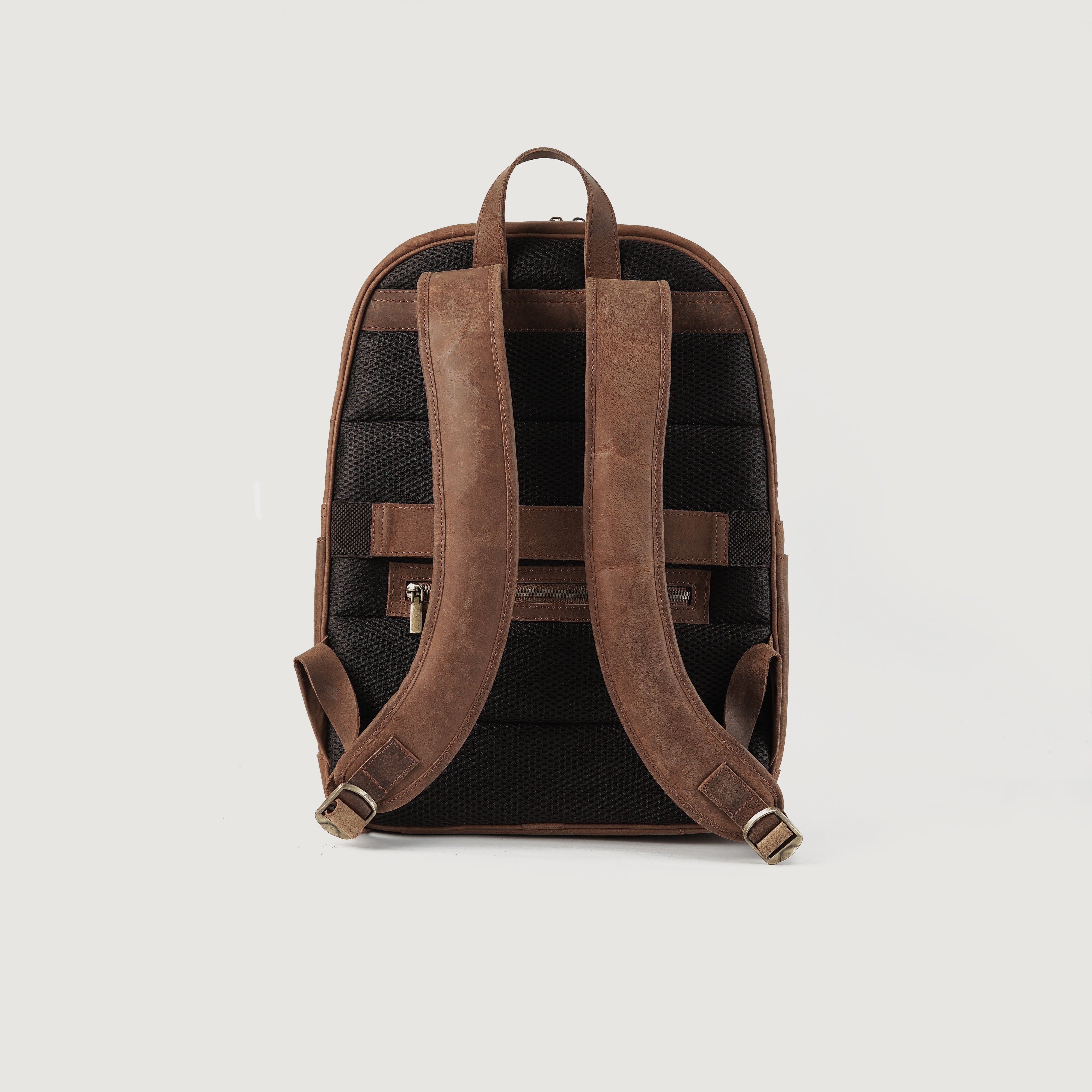 The Philos Vintage Tan Leather Backpack For Men & Women